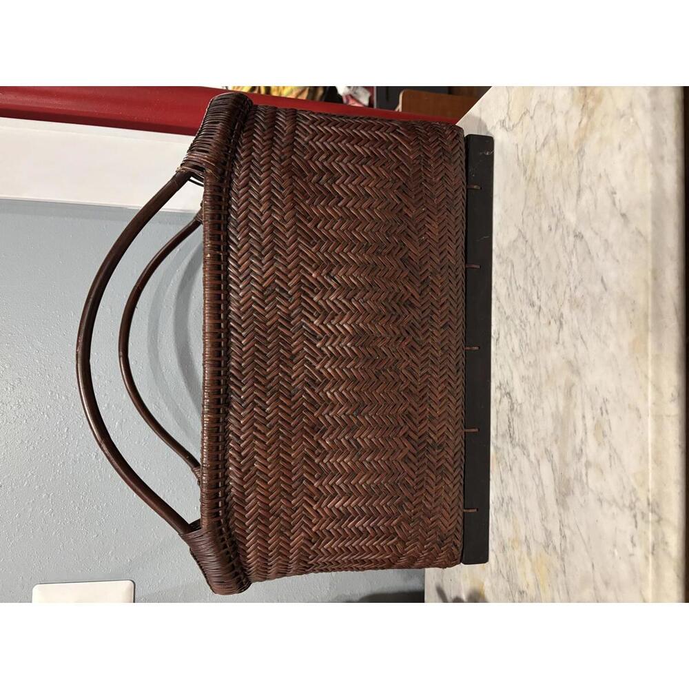 Large Vintage Philippine Koppit Basket | Handwoven Split Bamboo Knapbasket